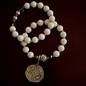 NEW! Two Silpada stretch bracelets, jewel, gold plated coin charm